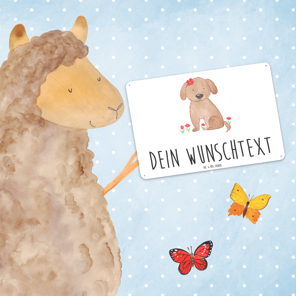 Personalisiertes Blechschild Hund Hundedame Blechschild, Metallschild, Geschenk Schild, Schild, Magnet-Metall-Schild, Deko Schild, Wandschild, Wand-Dekoration, Türschild, Hund, Hundemotiv, Haustier, Hunderasse, Tierliebhaber, Hundebesitzer, Sprüche, Hunde, Hundeliebe, Hundeglück, Liebe, Frauchen