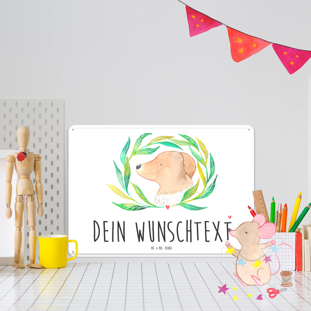 Personalisiertes Blechschild Hund Ranke Blechschild, Metallschild, Geschenk Schild, Schild, Magnet-Metall-Schild, Deko Schild, Wandschild, Wand-Dekoration, Türschild, Hund, Hundemotiv, Haustier, Hunderasse, Tierliebhaber, Hundebesitzer, Sprüche, Ranke, Therapie, Selbsttherapie, Hundeliebe, Hundeglück, Hunde