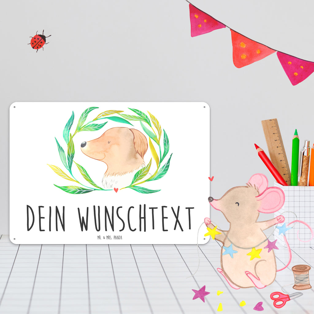 Personalisiertes Blechschild Hund Ranke Blechschild, Metallschild, Geschenk Schild, Schild, Magnet-Metall-Schild, Deko Schild, Wandschild, Wand-Dekoration, Türschild, Hund, Hundemotiv, Haustier, Hunderasse, Tierliebhaber, Hundebesitzer, Sprüche, Ranke, Therapie, Selbsttherapie, Hundeliebe, Hundeglück, Hunde