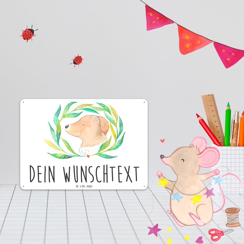 Personalisiertes Blechschild Hund Ranke Blechschild, Metallschild, Geschenk Schild, Schild, Magnet-Metall-Schild, Deko Schild, Wandschild, Wand-Dekoration, Türschild, Hund, Hundemotiv, Haustier, Hunderasse, Tierliebhaber, Hundebesitzer, Sprüche, Ranke, Therapie, Selbsttherapie, Hundeliebe, Hundeglück, Hunde