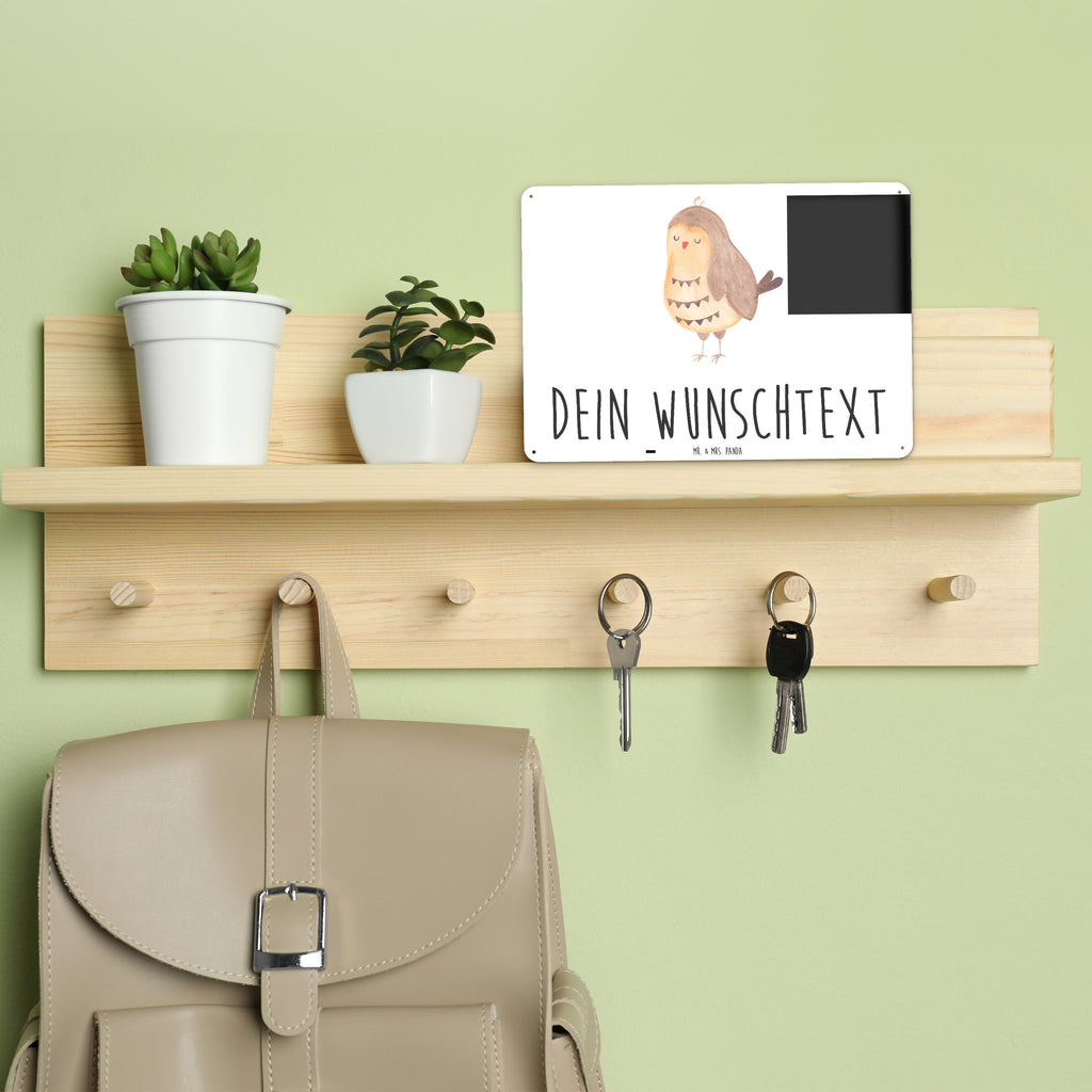 Personalisiertes Blechschild Eule Zufrieden Blechschild, Metallschild, Geschenk Schild, Schild, Magnet-Metall-Schild, Deko Schild, Wandschild, Wand-Dekoration, Türschild, Eule, Eule Spruch, Eule deko, Owl, Liebe Spruch, Romantisch, Wortspiel lustig, Spruch schön, Geschenk Hochzeitstag