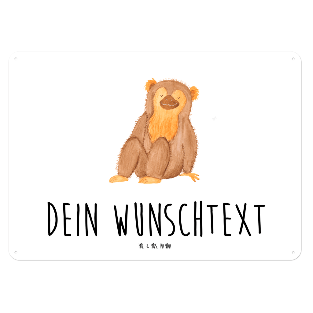 Personalisiertes Blechschild Affe Blechschild, Metallschild, Geschenk Schild, Schild, Magnet-Metall-Schild, Deko Schild, Wandschild, Wand-Dekoration, Türschild, Afrika, Wildtiere, Affe, Äffchen, Affen, Selbstliebe, Respekt, Motivation, Selbstachtung, Liebe, Selbstbewusstsein, Selfcare