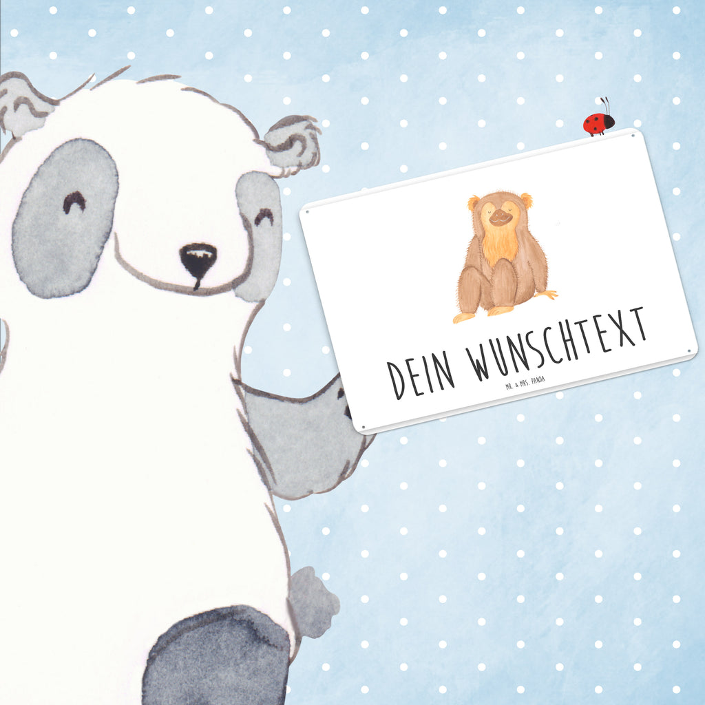 Personalisiertes Blechschild Affe Blechschild, Metallschild, Geschenk Schild, Schild, Magnet-Metall-Schild, Deko Schild, Wandschild, Wand-Dekoration, Türschild, Afrika, Wildtiere, Affe, Äffchen, Affen, Selbstliebe, Respekt, Motivation, Selbstachtung, Liebe, Selbstbewusstsein, Selfcare