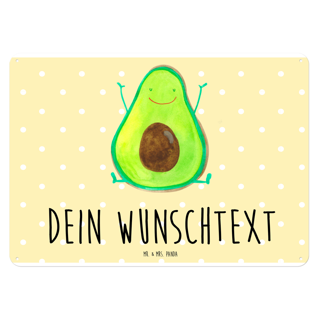 Personalisiertes Blechschild Avocado Happy Blechschild, Metallschild, Geschenk Schild, Schild, Magnet-Metall-Schild, Deko Schild, Wandschild, Wand-Dekoration, Türschild, Avocado, Veggie, Vegan, Gesund, Chaos