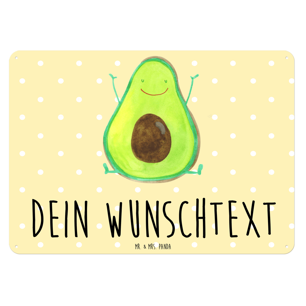 Personalisiertes Blechschild Avocado Happy Blechschild, Metallschild, Geschenk Schild, Schild, Magnet-Metall-Schild, Deko Schild, Wandschild, Wand-Dekoration, Türschild, Avocado, Veggie, Vegan, Gesund, Chaos