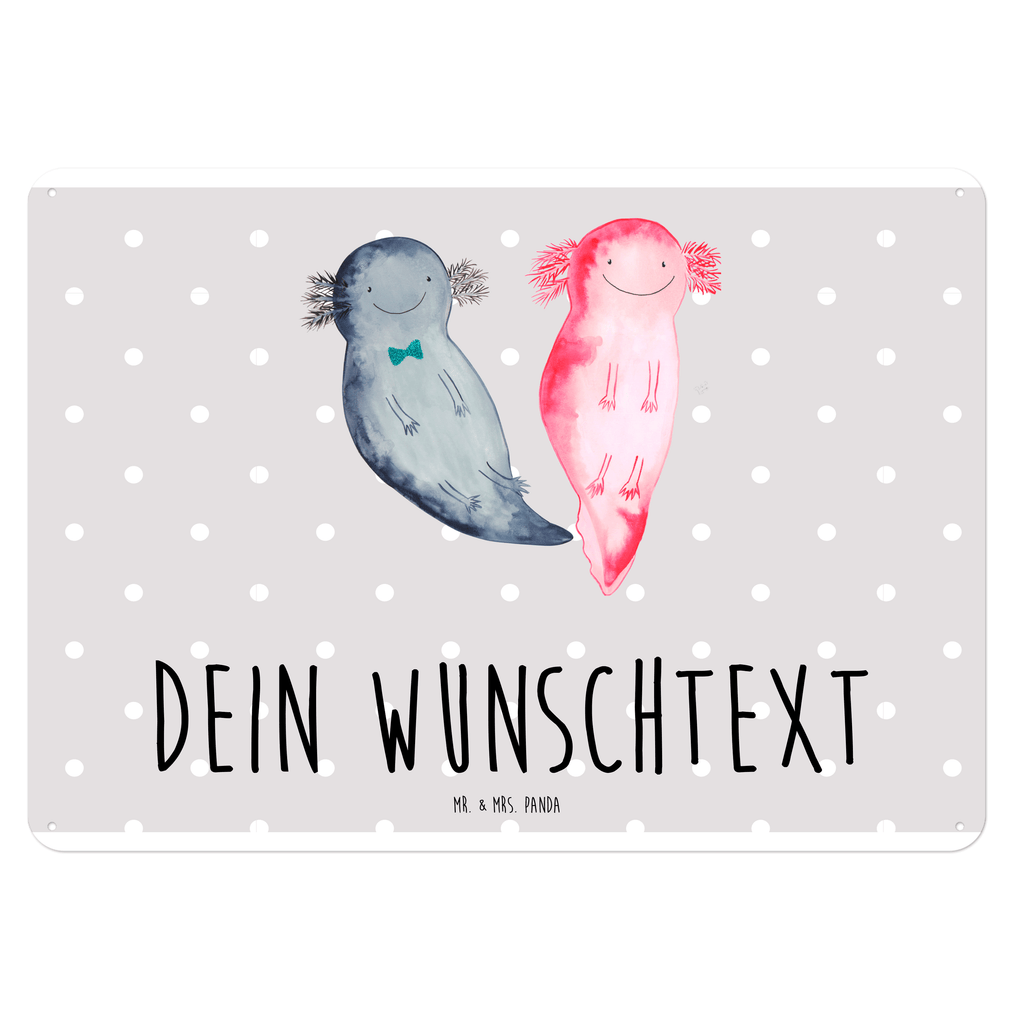 Personalisiertes Blechschild Axolotl Axel+Lotte Blechschild, Metallschild, Geschenk Schild, Schild, Magnet-Metall-Schild, Deko Schild, Wandschild, Wand-Dekoration, Türschild, Axolotl, Molch, Axolot, Schwanzlurch, Lurch, Lurche, Liebe, große Liebe, Liebesbeweis, Freund, Verlobter, Ehemann, Jahrestag, Valentinstag