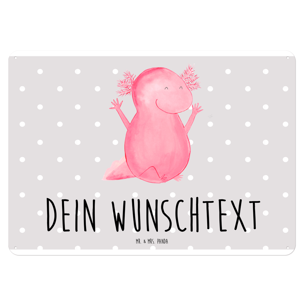 Personalisiertes Blechschild Axolotl Hurra Blechschild, Metallschild, Geschenk Schild, Schild, Magnet-Metall-Schild, Deko Schild, Wandschild, Wand-Dekoration, Türschild, Axolotl, Molch, Axolot, Schwanzlurch, Lurch, Lurche, fröhlich, Spaß, Freude, Motivation, Zufriedenheit