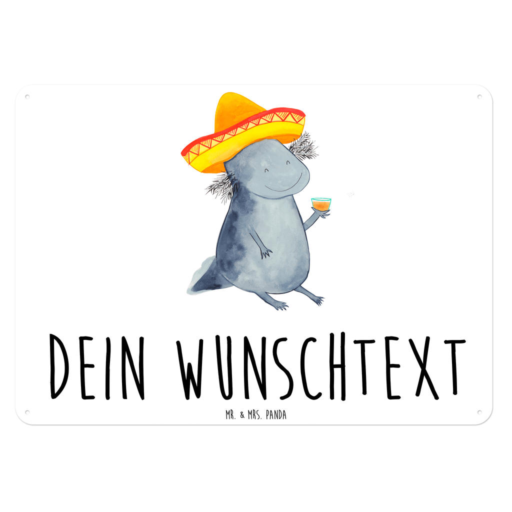 Personalisiertes Blechschild Axolotl Tequila Blechschild, Metallschild, Geschenk Schild, Schild, Magnet-Metall-Schild, Deko Schild, Wandschild, Wand-Dekoration, Türschild, Axolotl, Molch, Mexico, Mexiko, Sombrero, Zitrone, Tequila, Motivation, Spruch, Schwanzlurch, Lurch, Lurche, Axolot, Feuerdrache, Feuersalamander