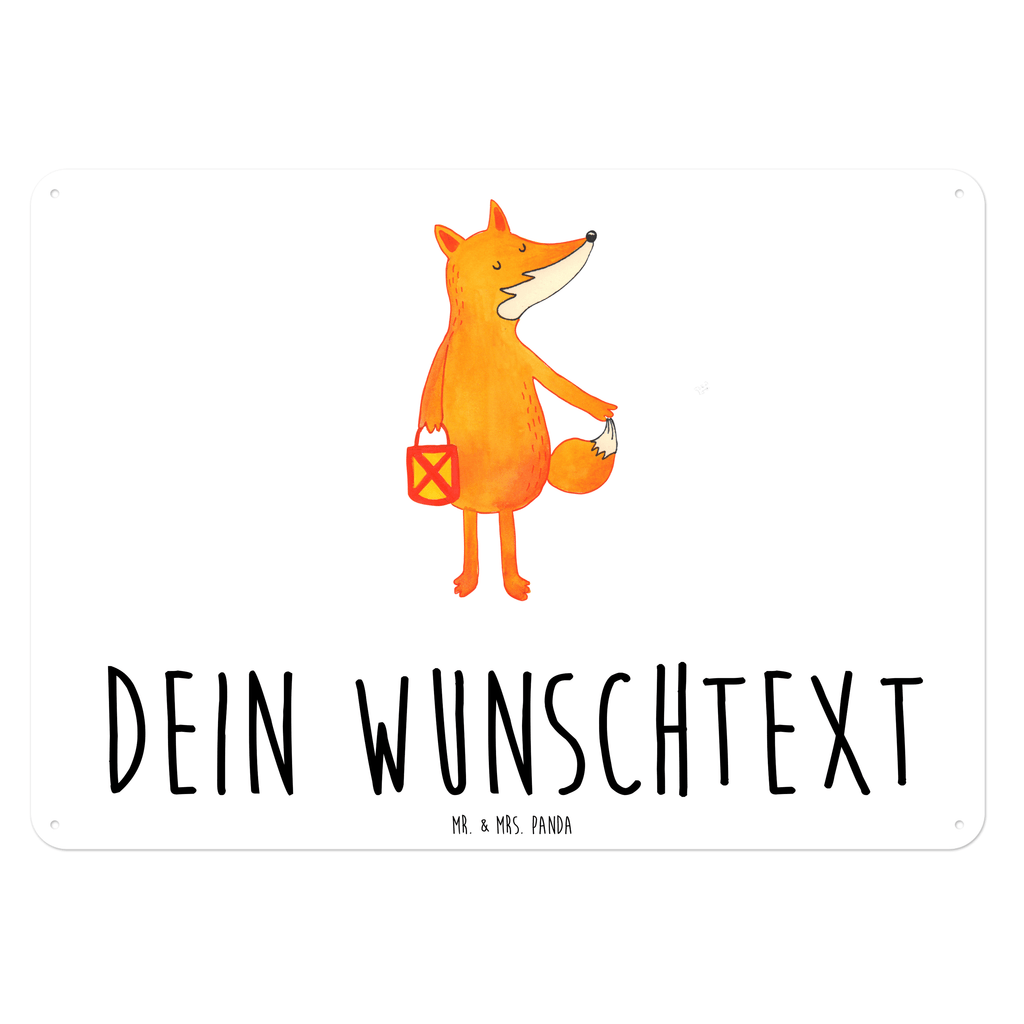 Personalisiertes Blechschild Fuchs Laterne Blechschild, Metallschild, Geschenk Schild, Schild, Magnet-Metall-Schild, Deko Schild, Wandschild, Wand-Dekoration, Türschild, Fuchs, Füchse, Spruch trösten, Liebeskummer Spruch, Laterne, Sankt Martin, Laternenumzug, Aufmuntern, Cäsar Otto Hugo Flaischlen