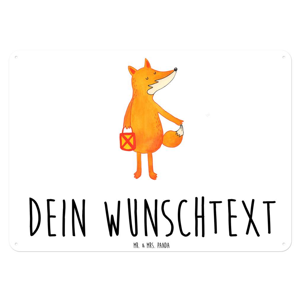 Personalisiertes Blechschild Fuchs Laterne Blechschild, Metallschild, Geschenk Schild, Schild, Magnet-Metall-Schild, Deko Schild, Wandschild, Wand-Dekoration, Türschild, Fuchs, Füchse, Spruch trösten, Liebeskummer Spruch, Laterne, Sankt Martin, Laternenumzug, Aufmuntern, Cäsar Otto Hugo Flaischlen