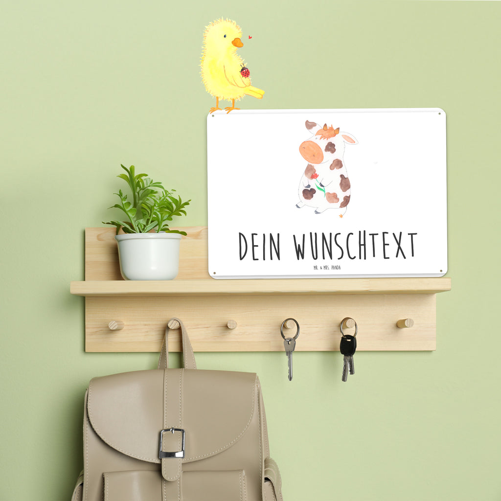 Personalisiertes Blechschild Kuh Blechschild, Metallschild, Geschenk Schild, Schild, Magnet-Metall-Schild, Deko Schild, Wandschild, Wand-Dekoration, Türschild, Bauernhof, Hoftiere, Landwirt, Landwirtin, Kuh, Kühe, Träume, Flausen, Spruch, Magie, Motivtion, Hof, Milch, Milchkuh