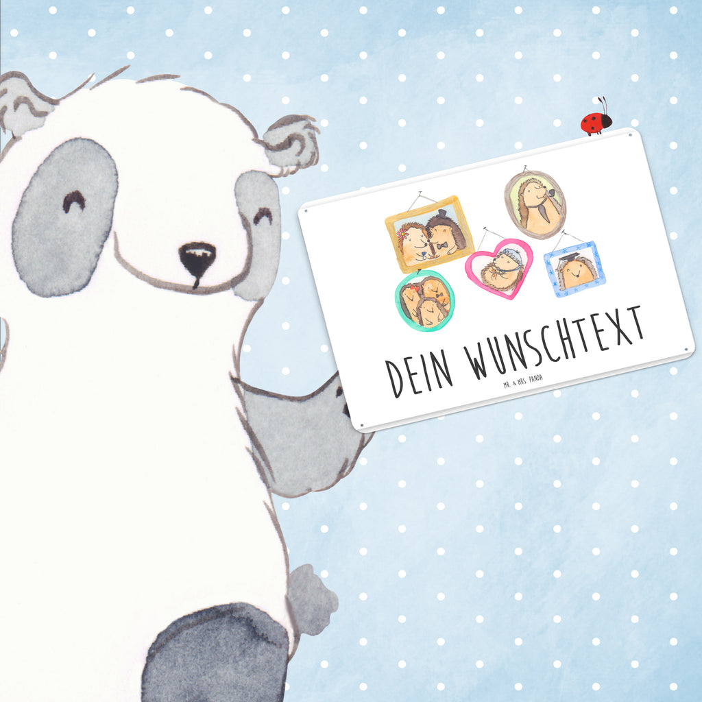 Personalisiertes Blechschild Igel Familie Blechschild, Metallschild, Geschenk Schild, Schild, Magnet-Metall-Schild, Deko Schild, Wandschild, Wand-Dekoration, Türschild, Familie, Vatertag, Muttertag, Bruder, Schwester, Mama, Papa, Oma, Opa, Liebe, Igel, Bilder, Zusammenhalt, Glück