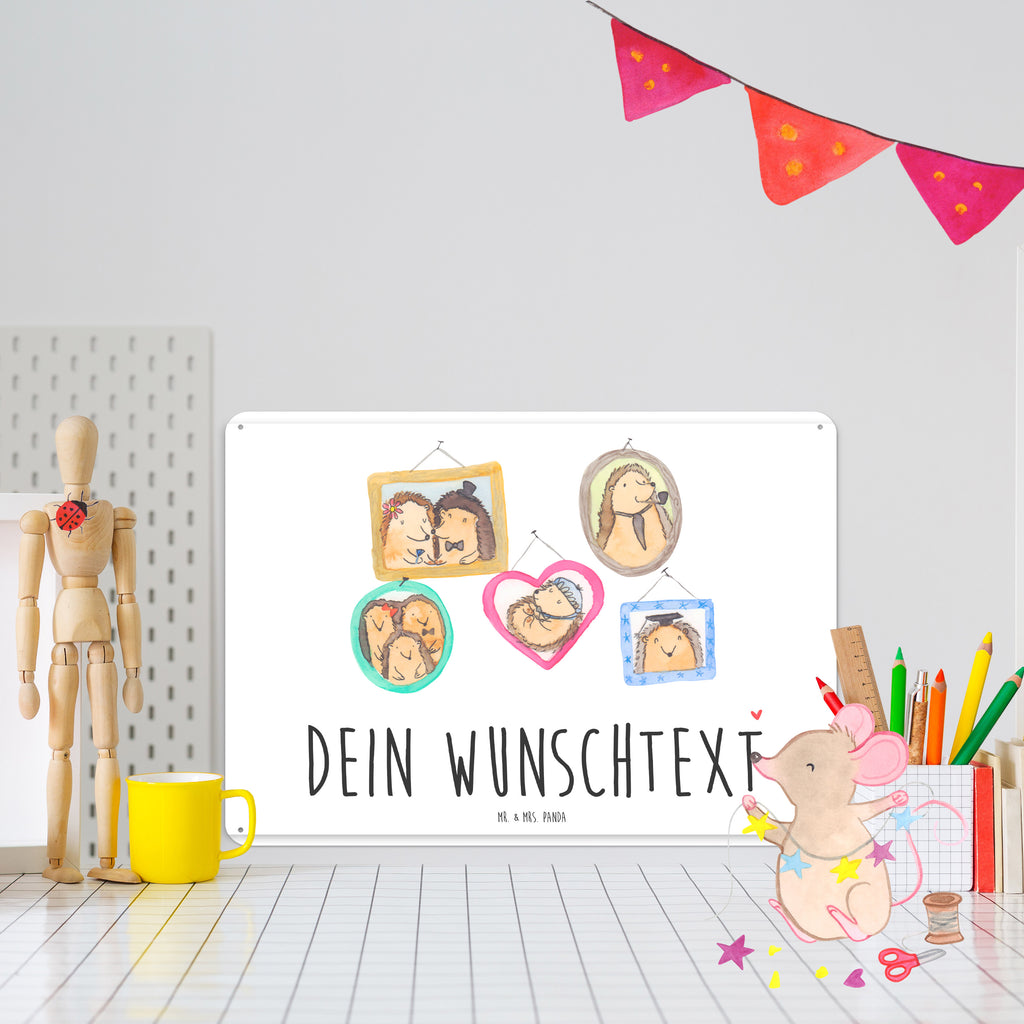 Personalisiertes Blechschild Igel Familie Blechschild, Metallschild, Geschenk Schild, Schild, Magnet-Metall-Schild, Deko Schild, Wandschild, Wand-Dekoration, Türschild, Familie, Vatertag, Muttertag, Bruder, Schwester, Mama, Papa, Oma, Opa, Liebe, Igel, Bilder, Zusammenhalt, Glück