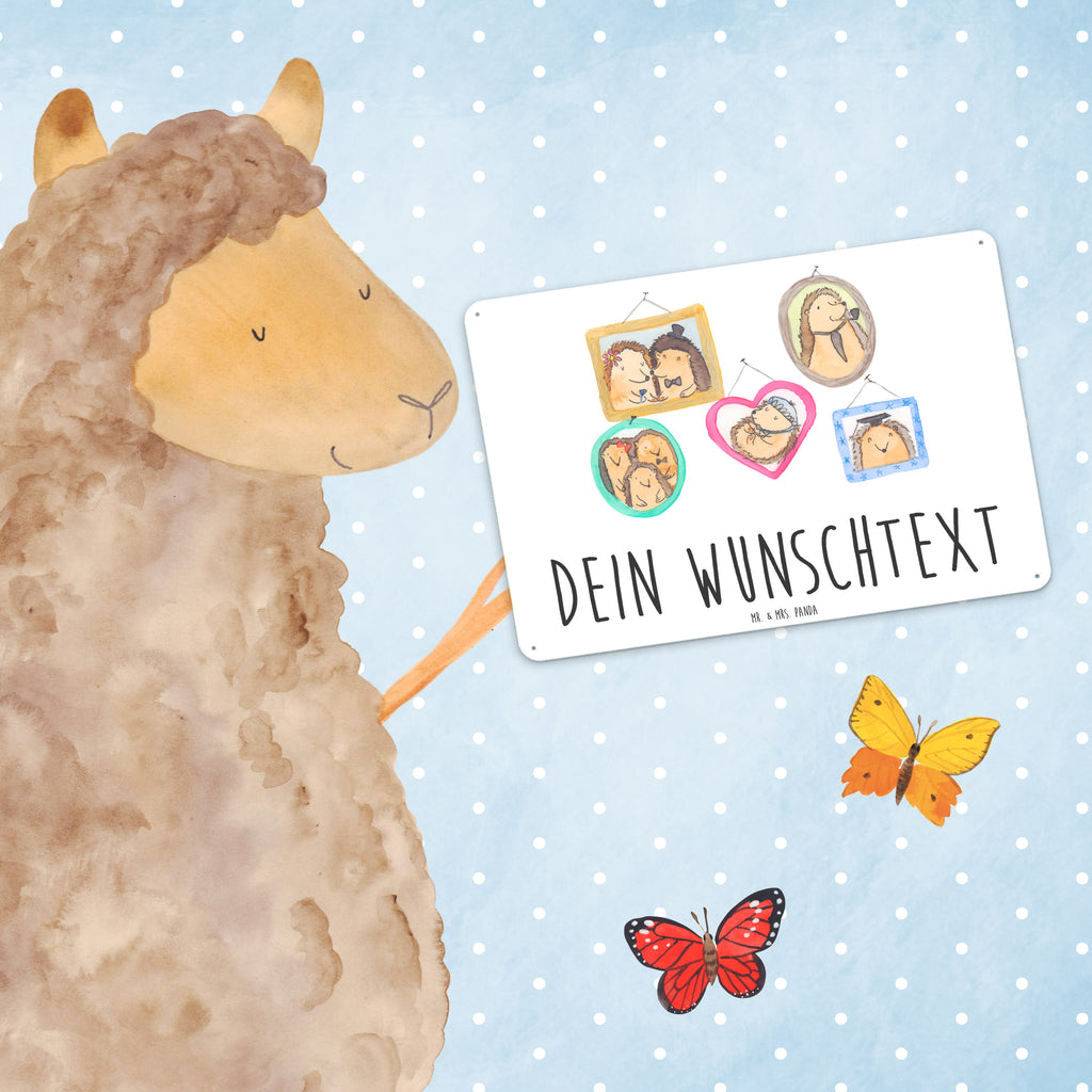 Personalisiertes Blechschild Igel Familie Blechschild, Metallschild, Geschenk Schild, Schild, Magnet-Metall-Schild, Deko Schild, Wandschild, Wand-Dekoration, Türschild, Familie, Vatertag, Muttertag, Bruder, Schwester, Mama, Papa, Oma, Opa, Liebe, Igel, Bilder, Zusammenhalt, Glück