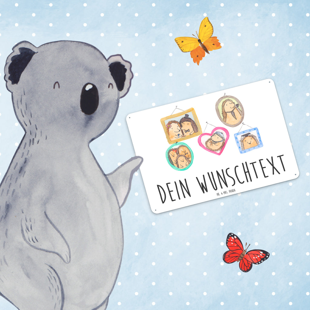 Personalisiertes Blechschild Igel Familie Blechschild, Metallschild, Geschenk Schild, Schild, Magnet-Metall-Schild, Deko Schild, Wandschild, Wand-Dekoration, Türschild, Familie, Vatertag, Muttertag, Bruder, Schwester, Mama, Papa, Oma, Opa, Liebe, Igel, Bilder, Zusammenhalt, Glück