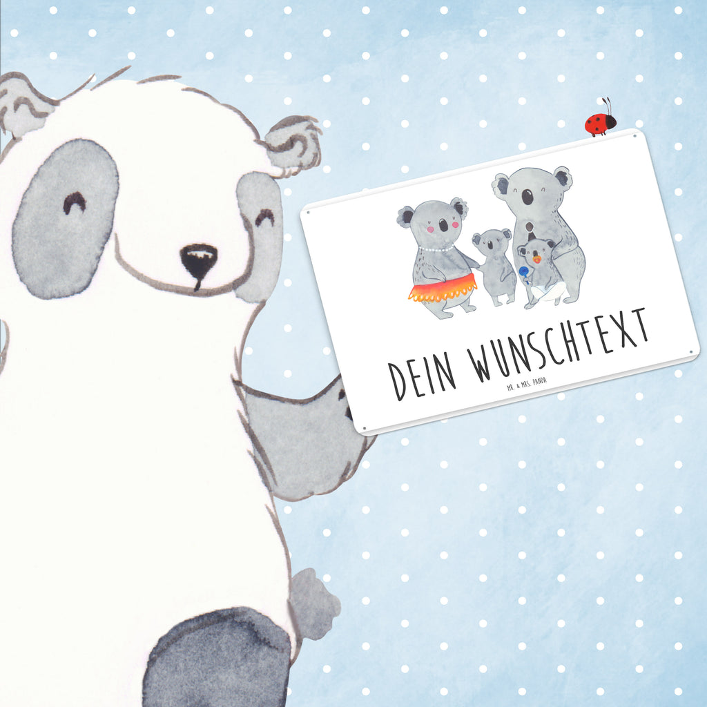 Personalisiertes Blechschild Koala Familie Blechschild, Metallschild, Geschenk Schild, Schild, Magnet-Metall-Schild, Deko Schild, Wandschild, Wand-Dekoration, Türschild, Familie, Vatertag, Muttertag, Bruder, Schwester, Mama, Papa, Oma, Opa, Koala, Koalas, Family, Kinder, Geschwister, Familienleben