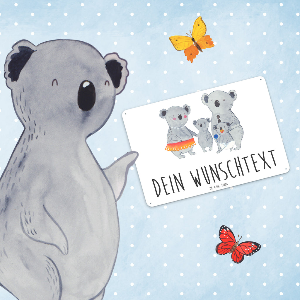 Personalisiertes Blechschild Koala Familie Blechschild, Metallschild, Geschenk Schild, Schild, Magnet-Metall-Schild, Deko Schild, Wandschild, Wand-Dekoration, Türschild, Familie, Vatertag, Muttertag, Bruder, Schwester, Mama, Papa, Oma, Opa, Koala, Koalas, Family, Kinder, Geschwister, Familienleben