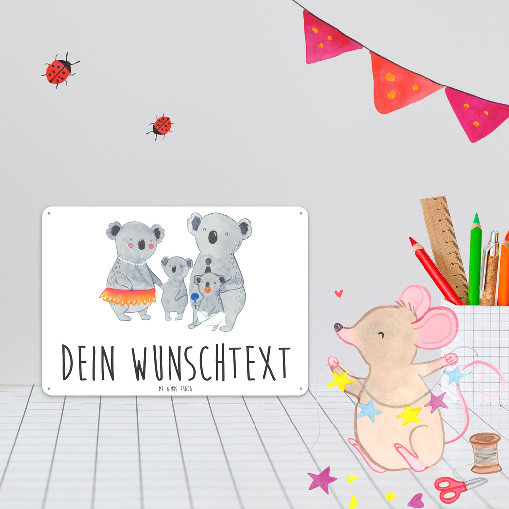 Personalisiertes Blechschild Koala Familie Blechschild, Metallschild, Geschenk Schild, Schild, Magnet-Metall-Schild, Deko Schild, Wandschild, Wand-Dekoration, Türschild, Familie, Vatertag, Muttertag, Bruder, Schwester, Mama, Papa, Oma, Opa, Koala, Koalas, Family, Kinder, Geschwister, Familienleben