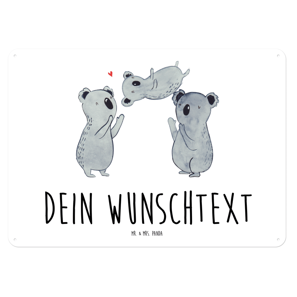 Personalisiertes Blechschild Koala Feiern Sich Blechschild, Metallschild, Geschenk Schild, Schild, Magnet-Metall-Schild, Deko Schild, Wandschild, Wand-Dekoration, Türschild, Geburtstag, Geburtstagsgeschenk, Geschenk, Koala, Familie, Kind, Eltern, Herz, Liebe