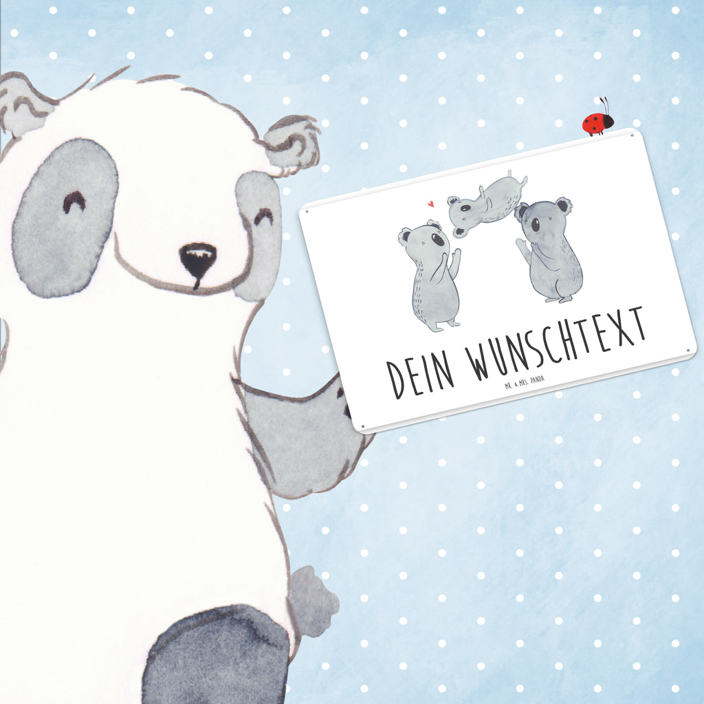 Personalisiertes Blechschild Koala Feiern Sich Blechschild, Metallschild, Geschenk Schild, Schild, Magnet-Metall-Schild, Deko Schild, Wandschild, Wand-Dekoration, Türschild, Geburtstag, Geburtstagsgeschenk, Geschenk, Koala, Familie, Kind, Eltern, Herz, Liebe