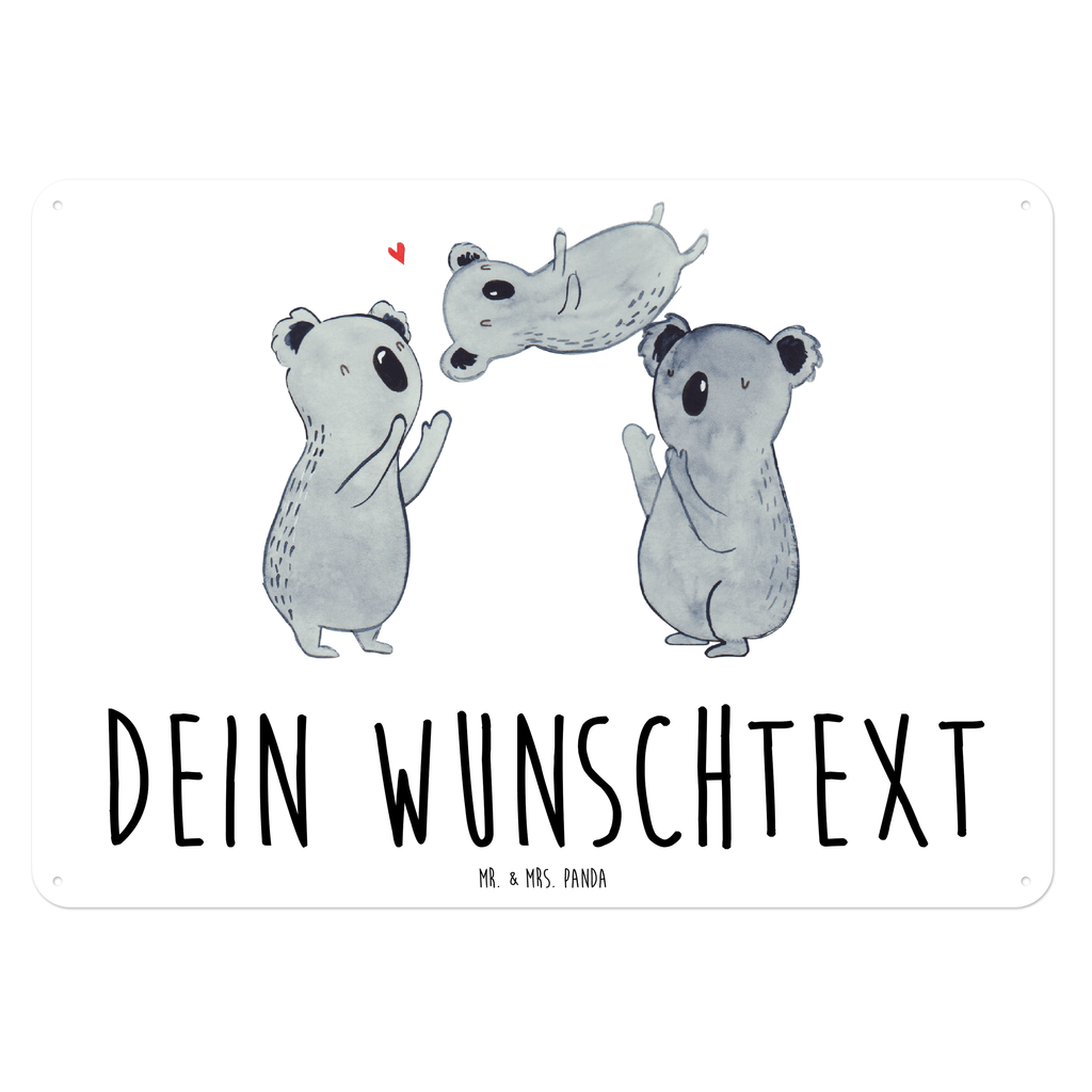Personalisiertes Blechschild Koala Feiern Sich Blechschild, Metallschild, Geschenk Schild, Schild, Magnet-Metall-Schild, Deko Schild, Wandschild, Wand-Dekoration, Türschild, Geburtstag, Geburtstagsgeschenk, Geschenk, Koala, Familie, Kind, Eltern, Herz, Liebe