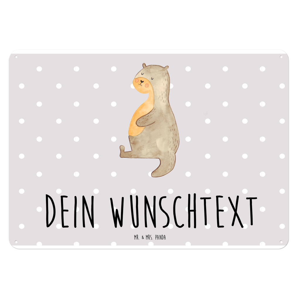 Personalisiertes Blechschild Otter Bauch Blechschild, Metallschild, Geschenk Schild, Schild, Magnet-Metall-Schild, Deko Schild, Wandschild, Wand-Dekoration, Türschild, Otter, Fischotter, Seeotter, Otter Seeotter See Otter