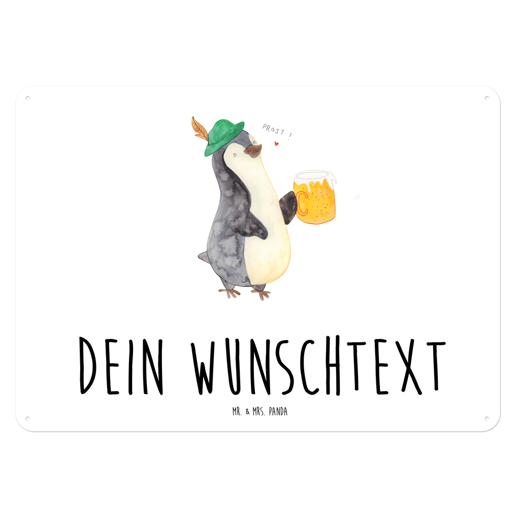 Personalisiertes Blechschild Pinguin Bier Blechschild, Metallschild, Geschenk Schild, Schild, Magnet-Metall-Schild, Deko Schild, Wandschild, Wand-Dekoration, Türschild, Pinguin, Pinguine, Bier, Oktoberfest