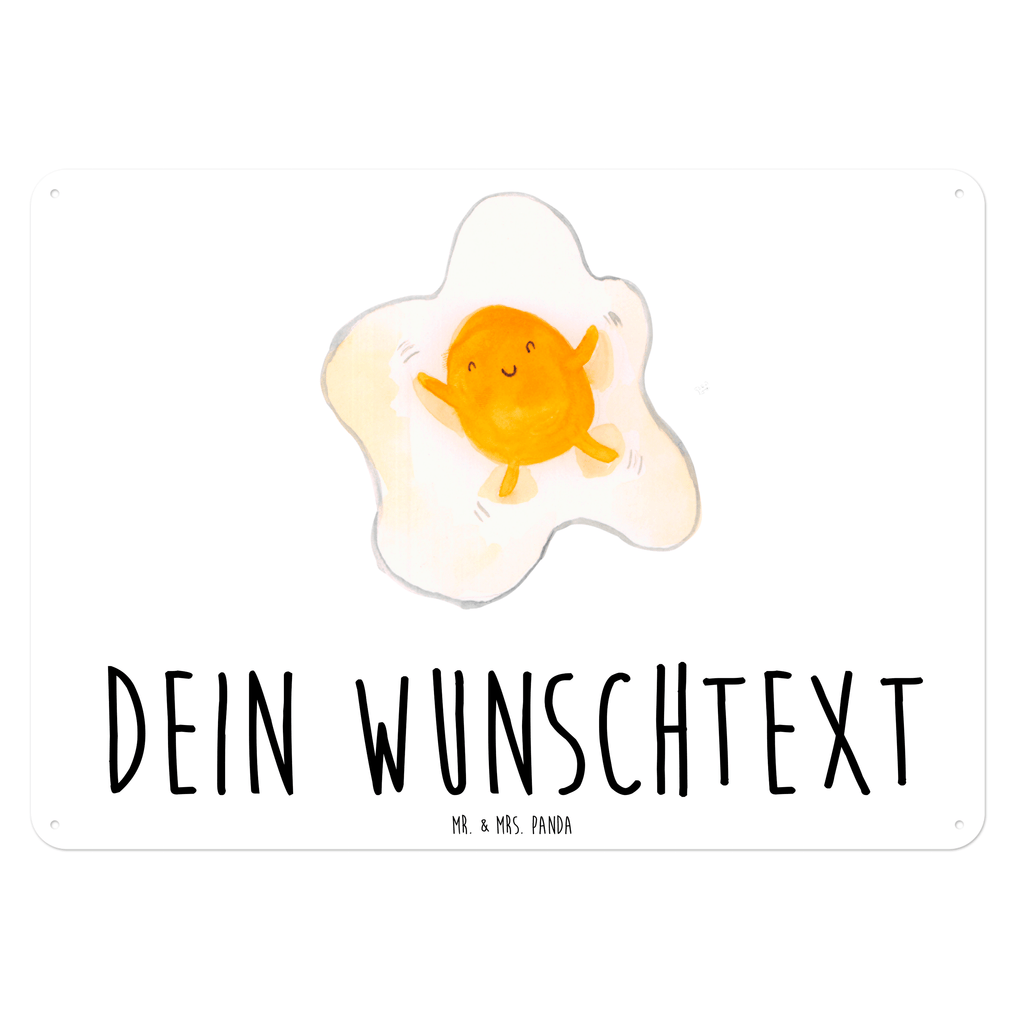 Personalisiertes Blechschild Spiegelei Blechschild, Metallschild, Geschenk Schild, Schild, Magnet-Metall-Schild, Deko Schild, Wandschild, Wand-Dekoration, Türschild, süße Tiermotive, gute Laune, lustige Sprüche, Tiere, Ei, Spiegelei, Schön, Tag, Glücklich, Liebe