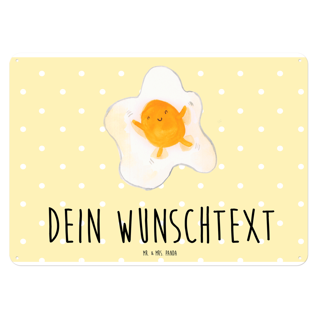 Personalisiertes Blechschild Spiegelei Blechschild, Metallschild, Geschenk Schild, Schild, Magnet-Metall-Schild, Deko Schild, Wandschild, Wand-Dekoration, Türschild, süße Tiermotive, gute Laune, lustige Sprüche, Tiere, Ei, Spiegelei, Schön, Tag, Glücklich, Liebe