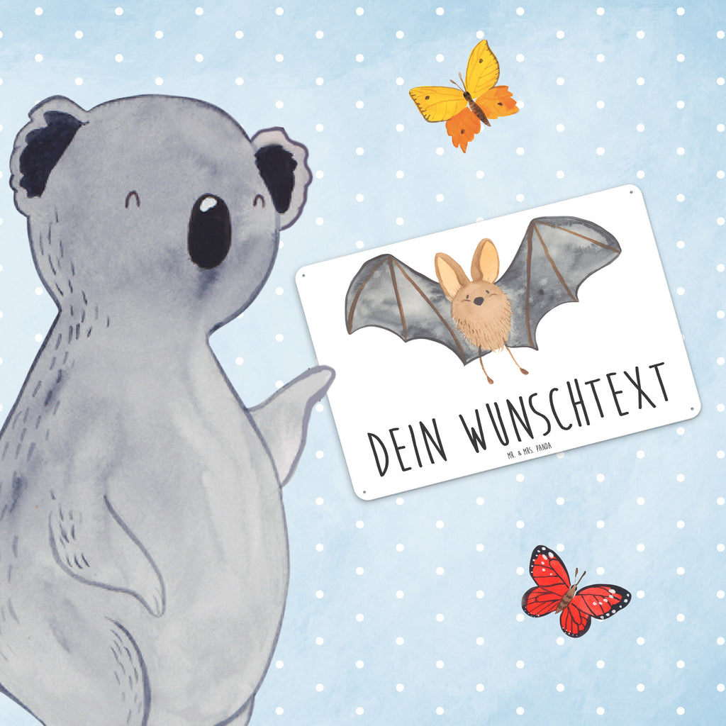 Personalisiertes Blechschild Fledermaus Flügel Blechschild, Metallschild, Geschenk Schild, Schild, Magnet-Metall-Schild, Deko Schild, Wandschild, Wand-Dekoration, Türschild, Tiermotive, Gute Laune, lustige Sprüche, Tiere