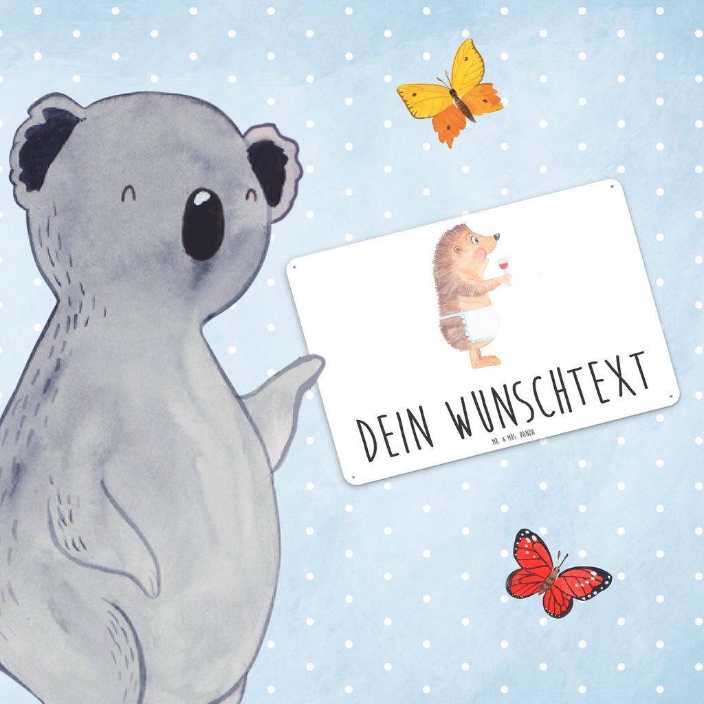 Personalisiertes Blechschild Igel mit Wein Blechschild, Metallschild, Geschenk Schild, Schild, Magnet-Metall-Schild, Deko Schild, Wandschild, Wand-Dekoration, Türschild, Tiermotive, Gute Laune, lustige Sprüche, Tiere, Wein Spruch, Igel, Geschenk Weintrinker, Geschenk Weinliebhaber, Wein Deko, Weinglas, Rotwein, Weißwein, Wein trinken