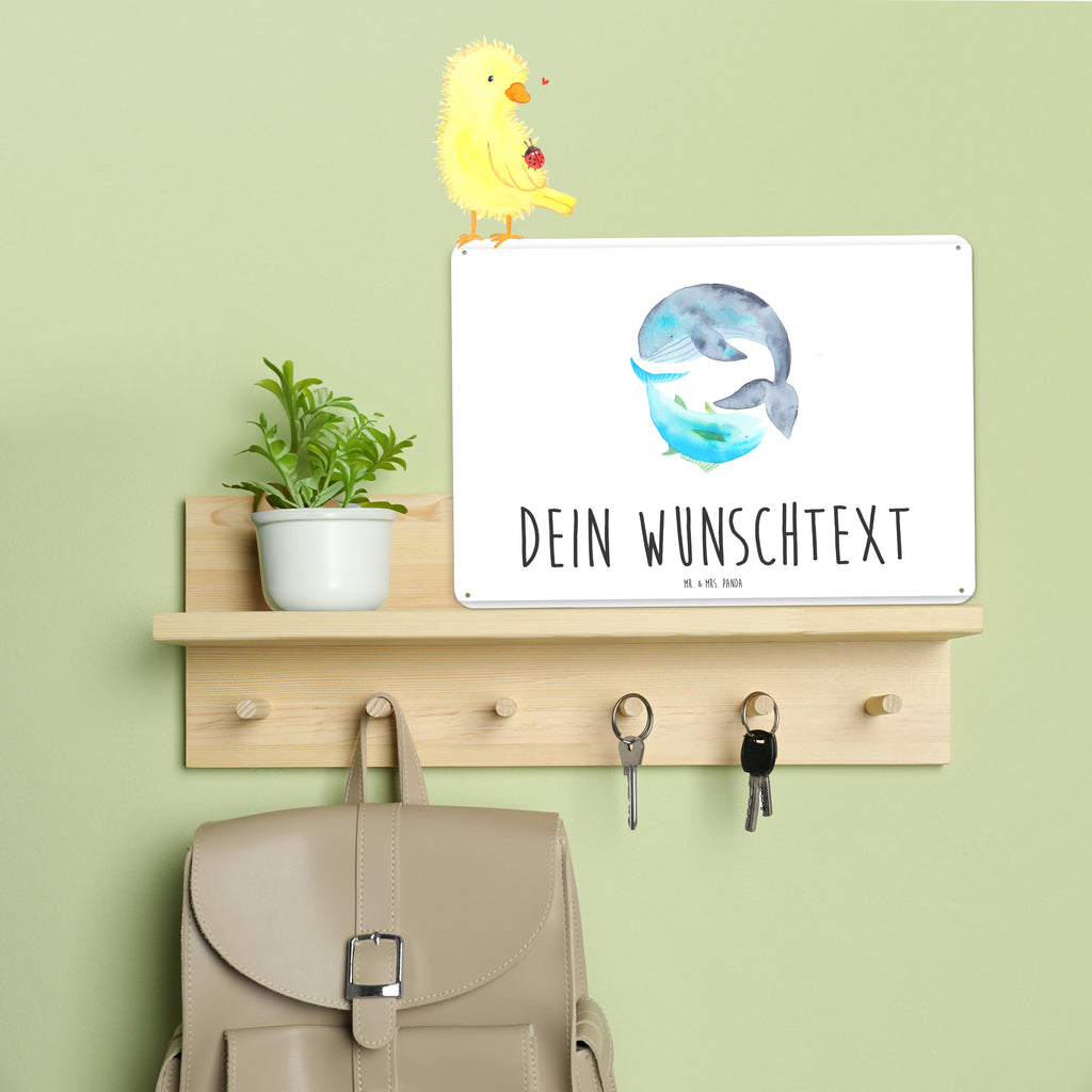 Personalisiertes Blechschild Walfisch & Thunfisch Blechschild, Metallschild, Geschenk Schild, Schild, Magnet-Metall-Schild, Deko Schild, Wandschild, Wand-Dekoration, Türschild, Tiermotive, Gute Laune, lustige Sprüche, Tiere, Wal, Wahl, Tunfisch, Wortwitz lustig, Spruch lustig, Flachwitz, Witz, Spruch des Tages, Flachwitz Geschenk