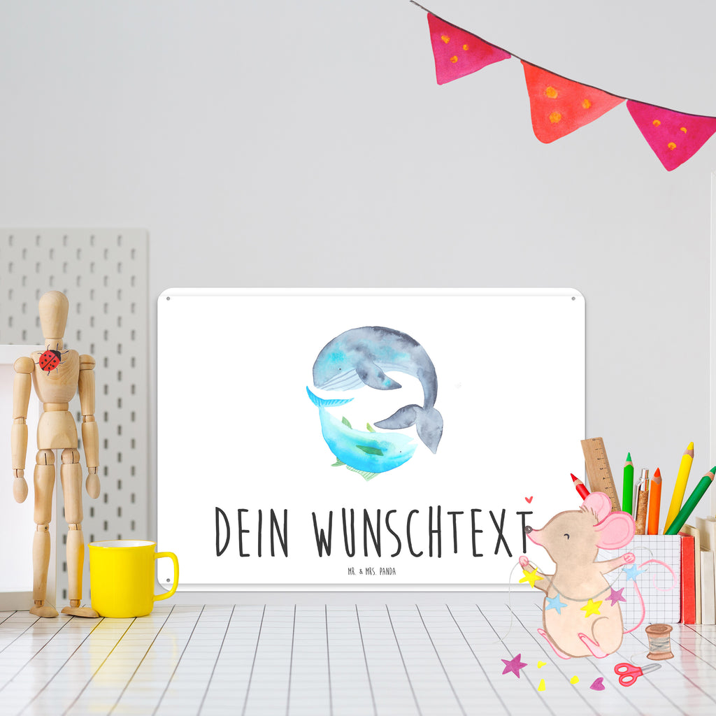 Personalisiertes Blechschild Walfisch & Thunfisch Blechschild, Metallschild, Geschenk Schild, Schild, Magnet-Metall-Schild, Deko Schild, Wandschild, Wand-Dekoration, Türschild, Tiermotive, Gute Laune, lustige Sprüche, Tiere, Wal, Wahl, Tunfisch, Wortwitz lustig, Spruch lustig, Flachwitz, Witz, Spruch des Tages, Flachwitz Geschenk