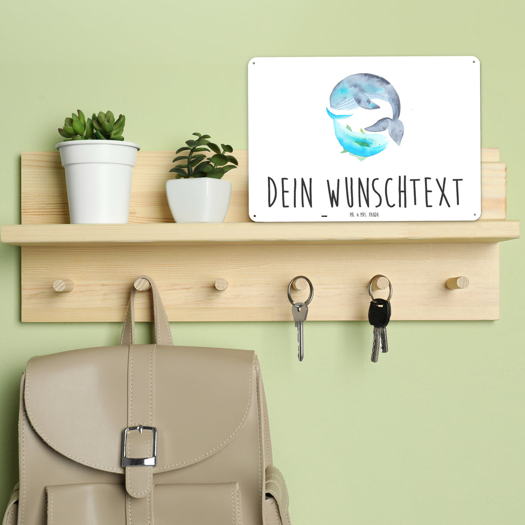 Personalisiertes Blechschild Walfisch & Thunfisch Blechschild, Metallschild, Geschenk Schild, Schild, Magnet-Metall-Schild, Deko Schild, Wandschild, Wand-Dekoration, Türschild, Tiermotive, Gute Laune, lustige Sprüche, Tiere, Wal, Wahl, Tunfisch, Wortwitz lustig, Spruch lustig, Flachwitz, Witz, Spruch des Tages, Flachwitz Geschenk