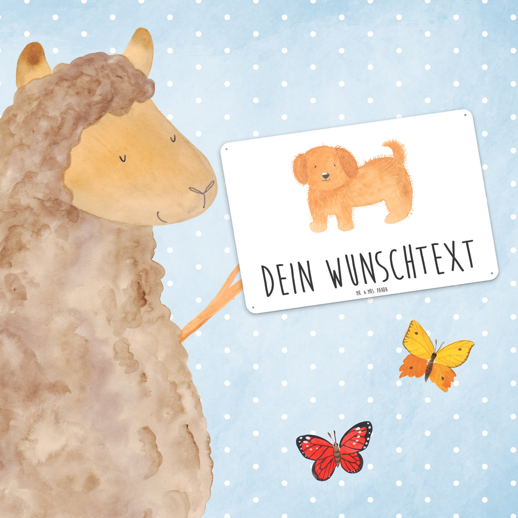 Personalisiertes Blechschild Hund flauschig Blechschild, Metallschild, Geschenk Schild, Schild, Magnet-Metall-Schild, Deko Schild, Wandschild, Wand-Dekoration, Türschild, Hund, Hundemotiv, Haustier, Hunderasse, Tierliebhaber, Hundebesitzer, Sprüche, Hunde, Frauchen, Hundemama, Hundeliebe