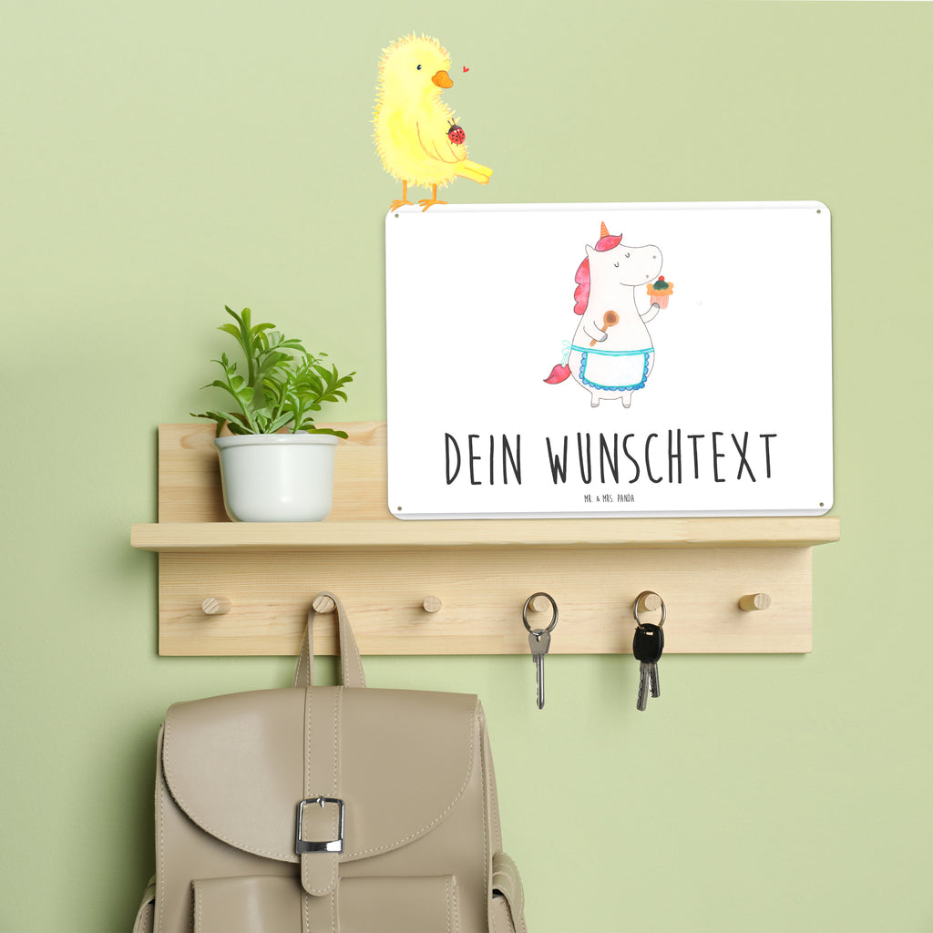 Personalisiertes Blechschild Einhorn Küchenfee Blechschild, Metallschild, Geschenk Schild, Schild, Magnet-Metall-Schild, Deko Schild, Wandschild, Wand-Dekoration, Türschild, Einhorn, Einhörner, Einhorn Deko, Pegasus, Unicorn, backen, Muffin, Motivation, Träumer, träumen, Bäckerin, Hobbykoch, Koch, Torte, Kuchen
