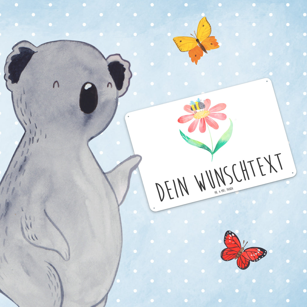 Personalisiertes Blechschild Hummel Blume Blechschild, Metallschild, Geschenk Schild, Schild, Magnet-Metall-Schild, Deko Schild, Wandschild, Wand-Dekoration, Türschild, Tiermotive, Gute Laune, lustige Sprüche, Tiere, Hummel, Blume, Wespe, Flauschig, Natur, Feld, Hummeln, Biene