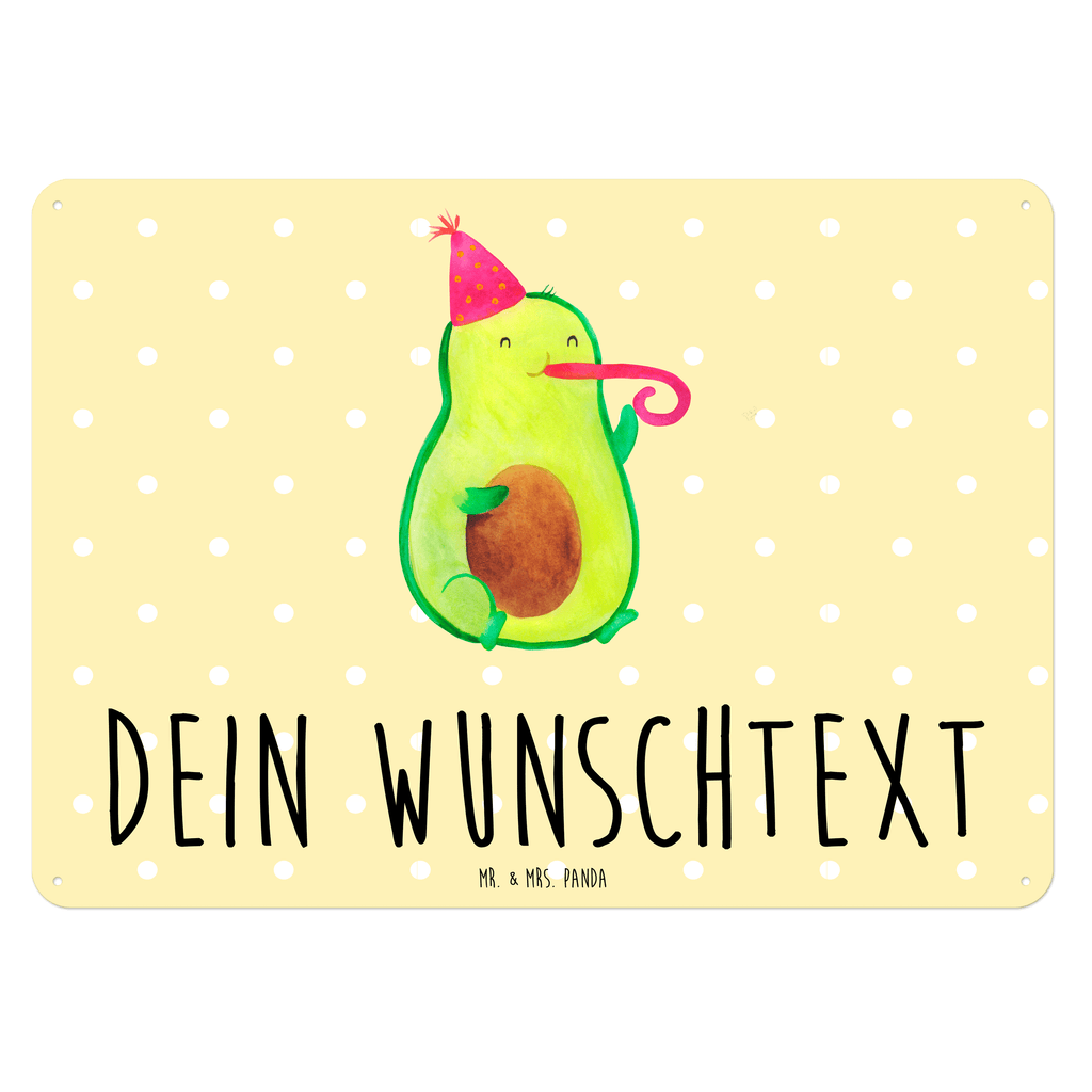Personalisiertes Blechschild Avocado Partyhupe Blechschild, Metallschild, Geschenk Schild, Schild, Magnet-Metall-Schild, Deko Schild, Wandschild, Wand-Dekoration, Türschild, Avocado, Veggie, Vegan, Gesund, Party, Feierlichkeit, Feier, Fete, Geburtstag, Gute Laune, Tröte