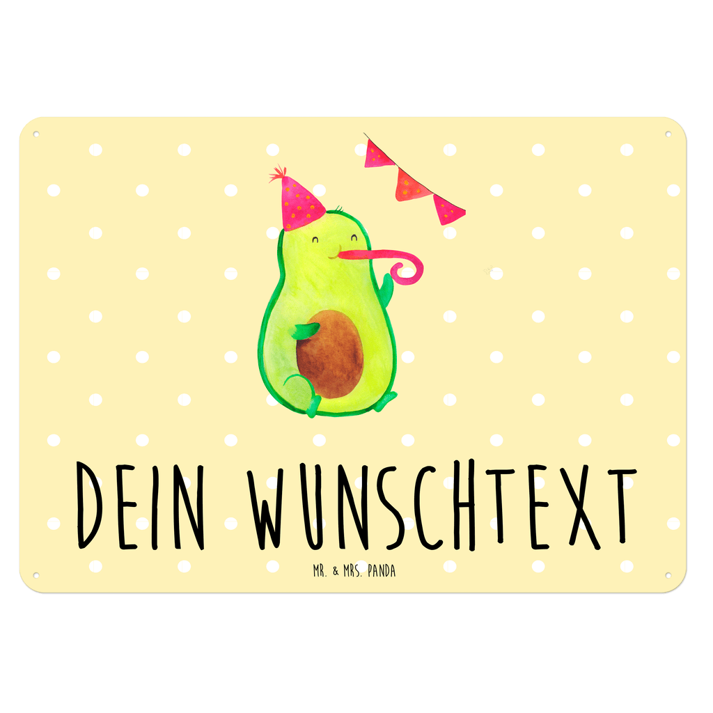 Personalisiertes Blechschild Avocado Party Time Blechschild, Metallschild, Geschenk Schild, Schild, Magnet-Metall-Schild, Deko Schild, Wandschild, Wand-Dekoration, Türschild, Avocado, Veggie, Vegan, Gesund