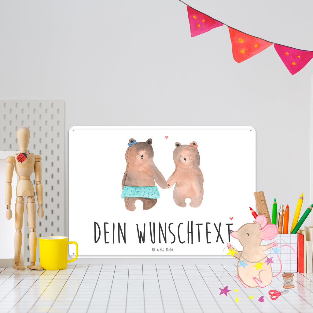 Personalisiertes Blechschild Bär Freundin Blechschild, Metallschild, Geschenk Schild, Schild, Magnet-Metall-Schild, Deko Schild, Wandschild, Wand-Dekoration, Türschild, Bär, Teddy, Teddybär, Bär Freundin Beste Freund Liebe Liebesbeweis Verliebt Kumpel Kumpeliene