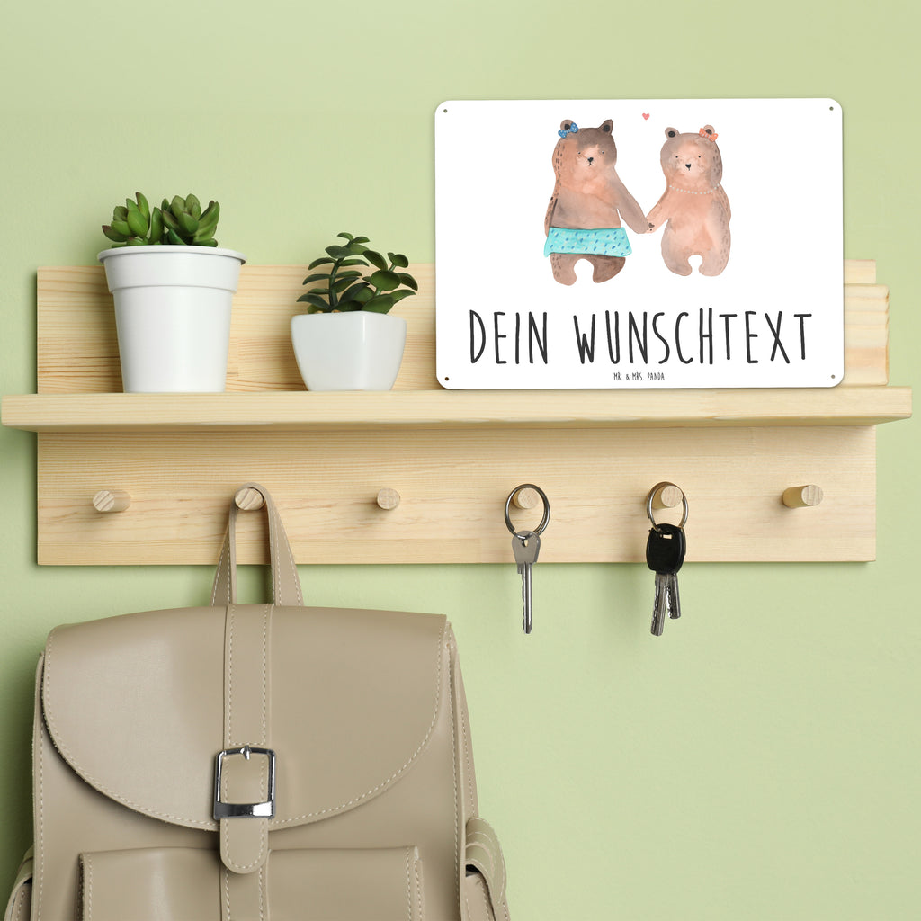 Personalisiertes Blechschild Bär Freundin Blechschild, Metallschild, Geschenk Schild, Schild, Magnet-Metall-Schild, Deko Schild, Wandschild, Wand-Dekoration, Türschild, Bär, Teddy, Teddybär, Bär Freundin Beste Freund Liebe Liebesbeweis Verliebt Kumpel Kumpeliene