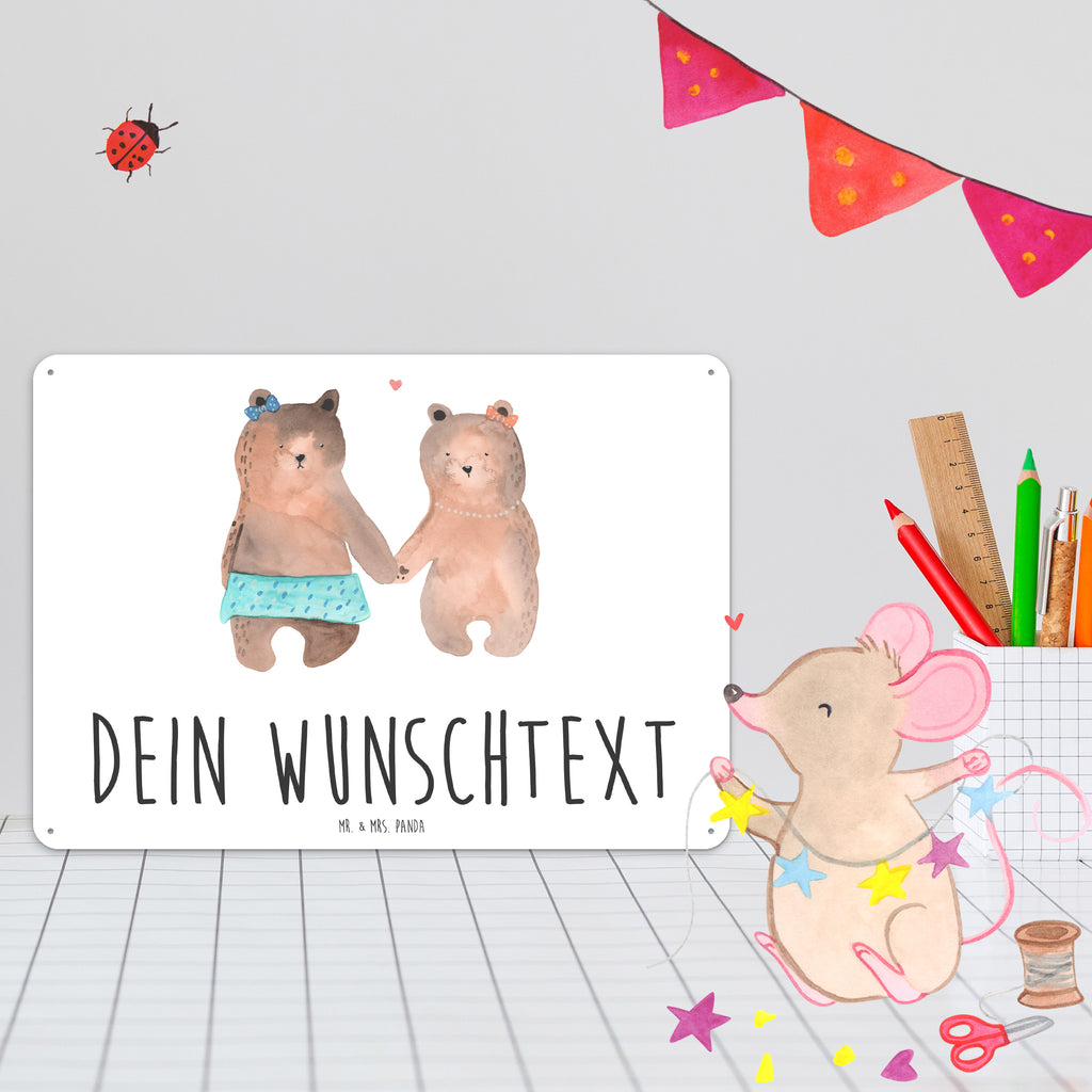 Personalisiertes Blechschild Bär Freundin Blechschild, Metallschild, Geschenk Schild, Schild, Magnet-Metall-Schild, Deko Schild, Wandschild, Wand-Dekoration, Türschild, Bär, Teddy, Teddybär, Bär Freundin Beste Freund Liebe Liebesbeweis Verliebt Kumpel Kumpeliene