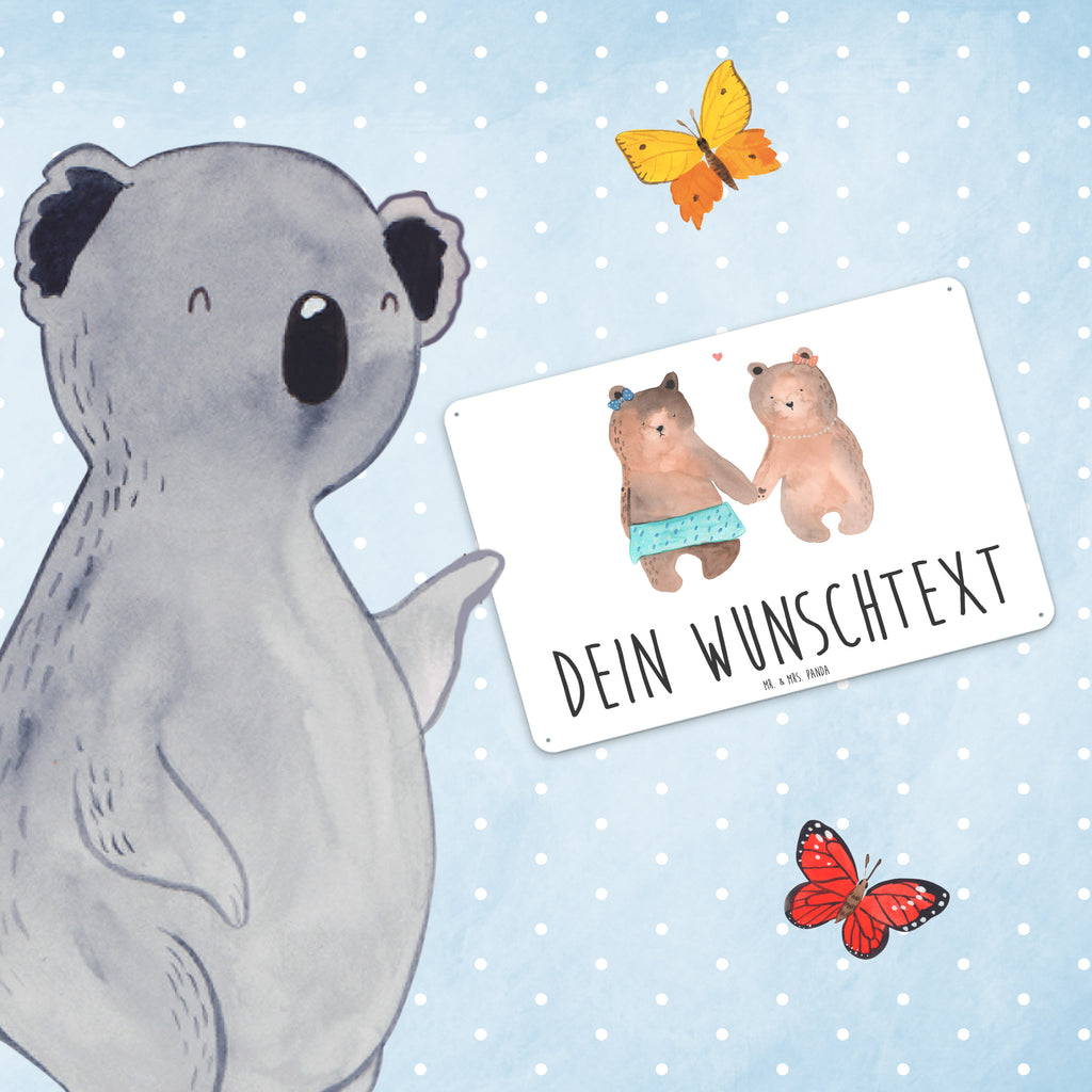 Personalisiertes Blechschild Bär Freundin Blechschild, Metallschild, Geschenk Schild, Schild, Magnet-Metall-Schild, Deko Schild, Wandschild, Wand-Dekoration, Türschild, Bär, Teddy, Teddybär, Bär Freundin Beste Freund Liebe Liebesbeweis Verliebt Kumpel Kumpeliene