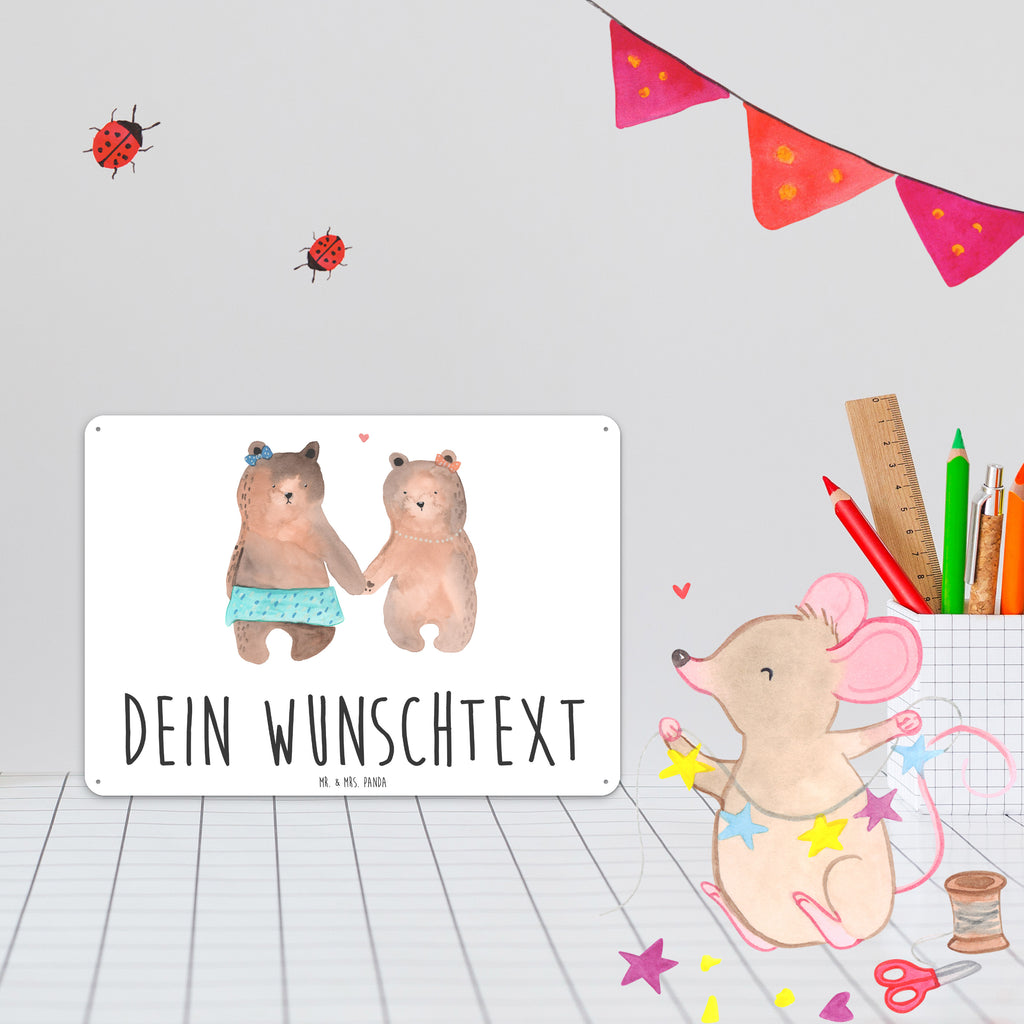 Personalisiertes Blechschild Bär Freundin Blechschild, Metallschild, Geschenk Schild, Schild, Magnet-Metall-Schild, Deko Schild, Wandschild, Wand-Dekoration, Türschild, Bär, Teddy, Teddybär, Bär Freundin Beste Freund Liebe Liebesbeweis Verliebt Kumpel Kumpeliene