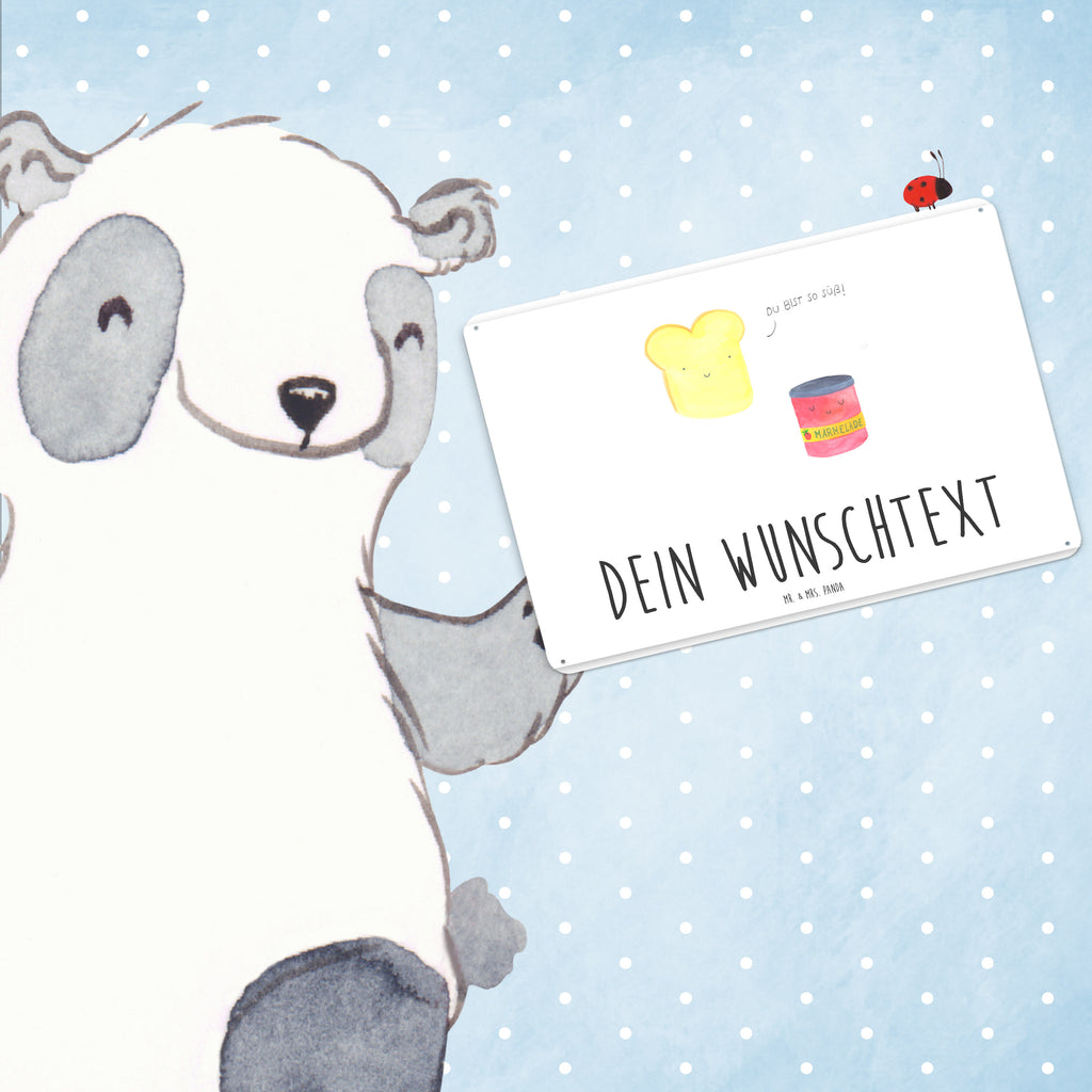 Personalisiertes Blechschild Toast & Marmelade Blechschild, Metallschild, Geschenk Schild, Schild, Magnet-Metall-Schild, Deko Schild, Wandschild, Wand-Dekoration, Türschild, Tiermotive, Gute Laune, lustige Sprüche, Tiere, Toast, Marmelade, Dreamteam, süße Postkarte, süß, Küche Deko, Küche Spruch, Frühstück Einladung, Brot, Toastbrot