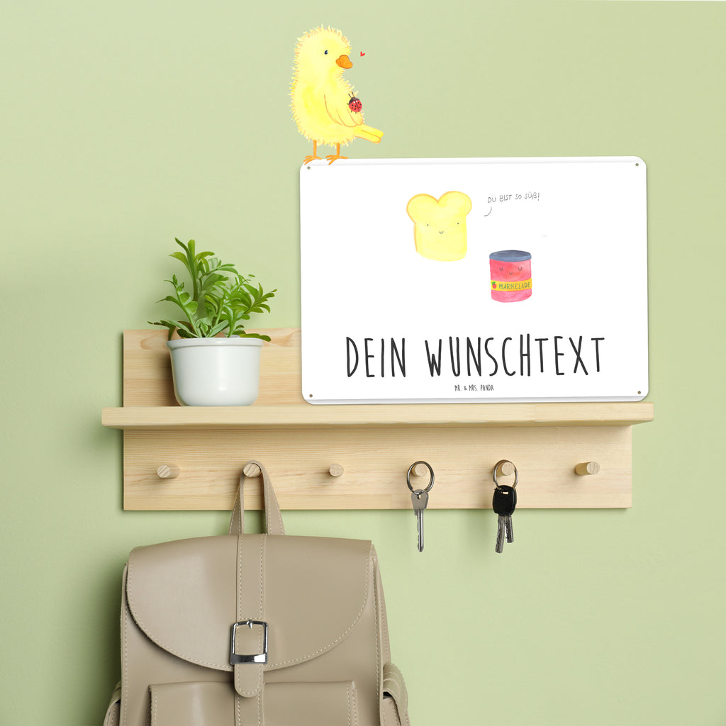 Personalisiertes Blechschild Toast & Marmelade Blechschild, Metallschild, Geschenk Schild, Schild, Magnet-Metall-Schild, Deko Schild, Wandschild, Wand-Dekoration, Türschild, Tiermotive, Gute Laune, lustige Sprüche, Tiere, Toast, Marmelade, Dreamteam, süße Postkarte, süß, Küche Deko, Küche Spruch, Frühstück Einladung, Brot, Toastbrot