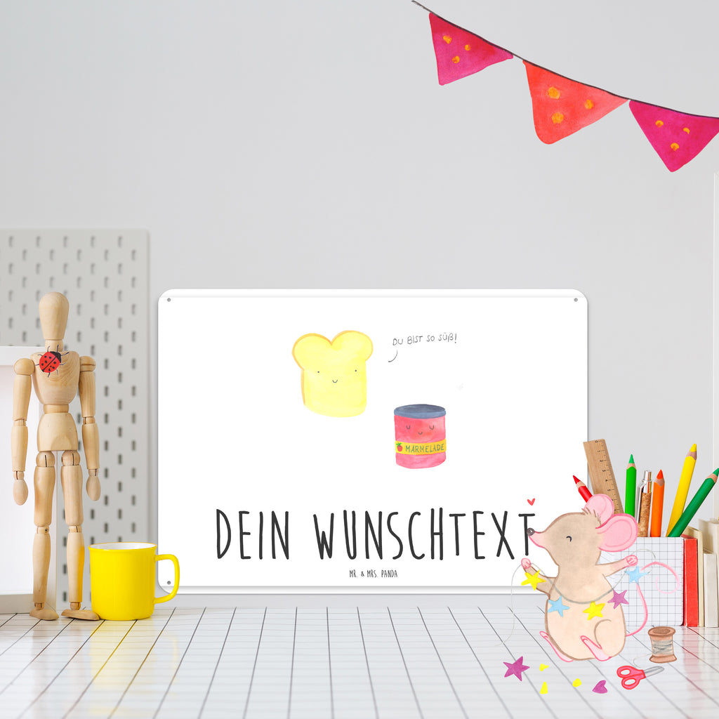 Personalisiertes Blechschild Toast & Marmelade Blechschild, Metallschild, Geschenk Schild, Schild, Magnet-Metall-Schild, Deko Schild, Wandschild, Wand-Dekoration, Türschild, Tiermotive, Gute Laune, lustige Sprüche, Tiere, Toast, Marmelade, Dreamteam, süße Postkarte, süß, Küche Deko, Küche Spruch, Frühstück Einladung, Brot, Toastbrot