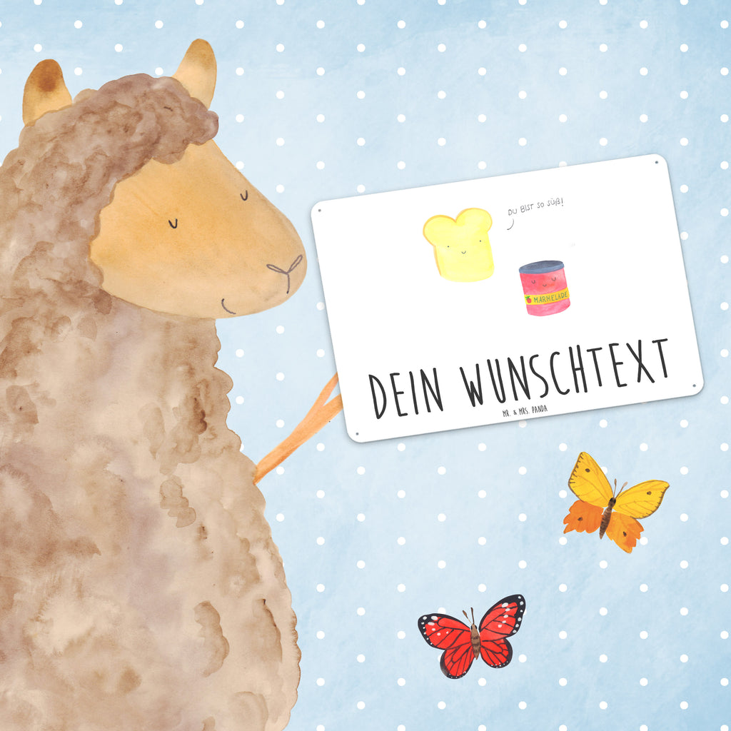 Personalisiertes Blechschild Toast & Marmelade Blechschild, Metallschild, Geschenk Schild, Schild, Magnet-Metall-Schild, Deko Schild, Wandschild, Wand-Dekoration, Türschild, Tiermotive, Gute Laune, lustige Sprüche, Tiere, Toast, Marmelade, Dreamteam, süße Postkarte, süß, Küche Deko, Küche Spruch, Frühstück Einladung, Brot, Toastbrot
