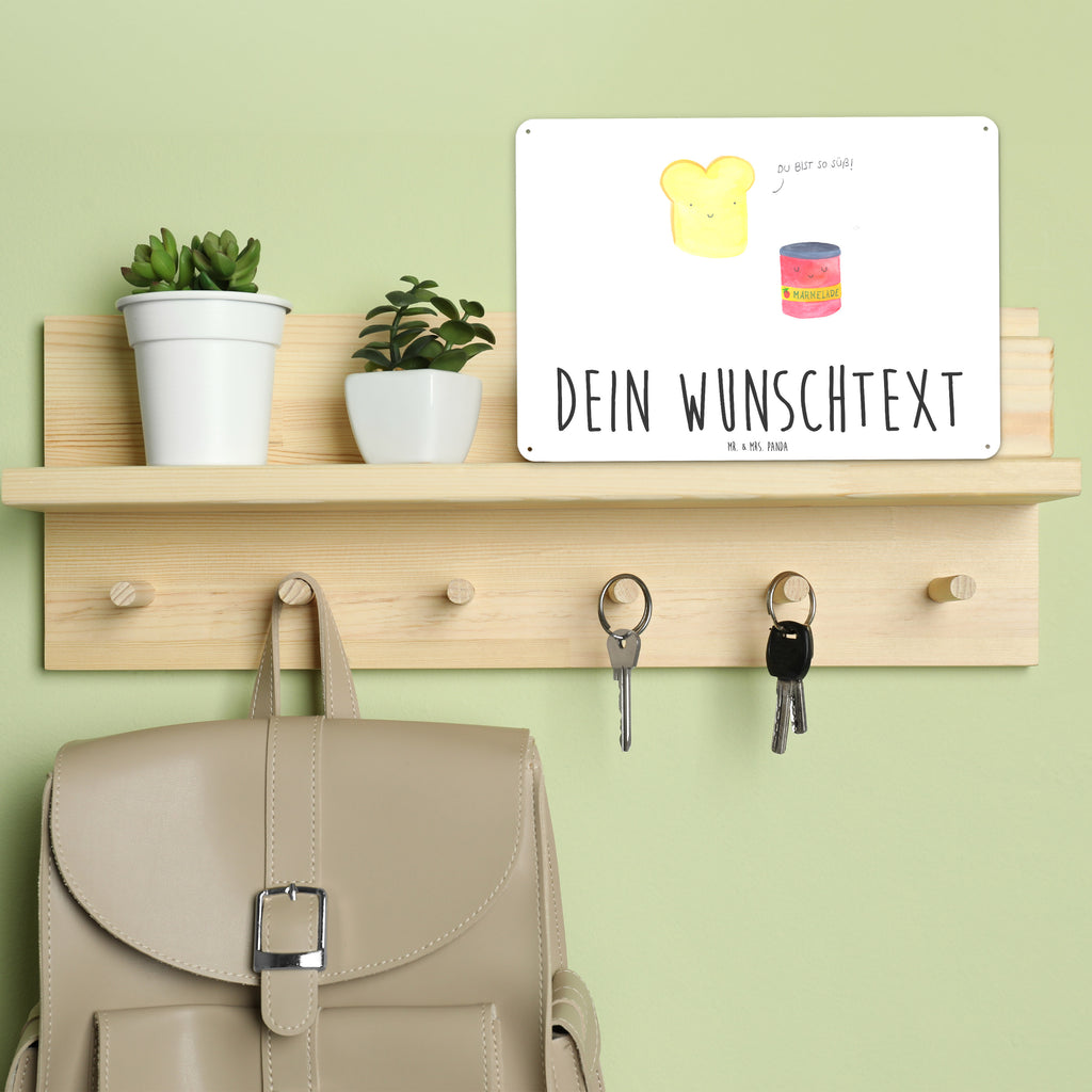 Personalisiertes Blechschild Toast & Marmelade Blechschild, Metallschild, Geschenk Schild, Schild, Magnet-Metall-Schild, Deko Schild, Wandschild, Wand-Dekoration, Türschild, Tiermotive, Gute Laune, lustige Sprüche, Tiere, Toast, Marmelade, Dreamteam, süße Postkarte, süß, Küche Deko, Küche Spruch, Frühstück Einladung, Brot, Toastbrot