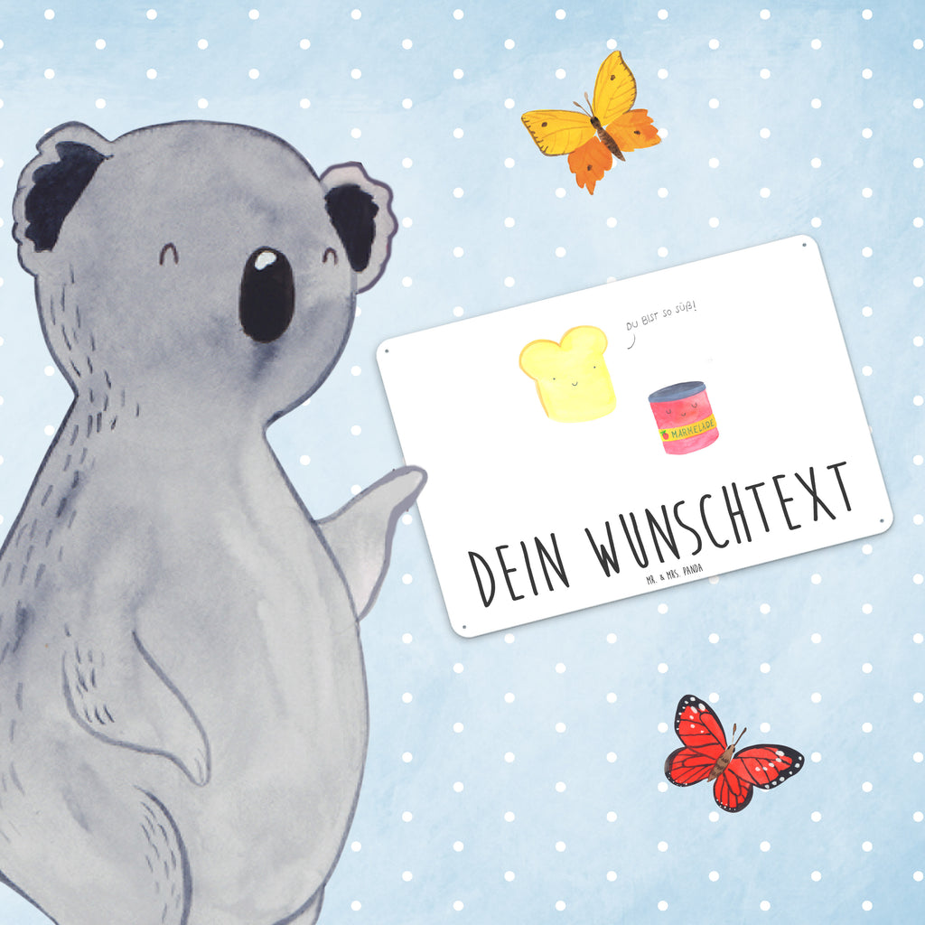 Personalisiertes Blechschild Toast & Marmelade Blechschild, Metallschild, Geschenk Schild, Schild, Magnet-Metall-Schild, Deko Schild, Wandschild, Wand-Dekoration, Türschild, Tiermotive, Gute Laune, lustige Sprüche, Tiere, Toast, Marmelade, Dreamteam, süße Postkarte, süß, Küche Deko, Küche Spruch, Frühstück Einladung, Brot, Toastbrot